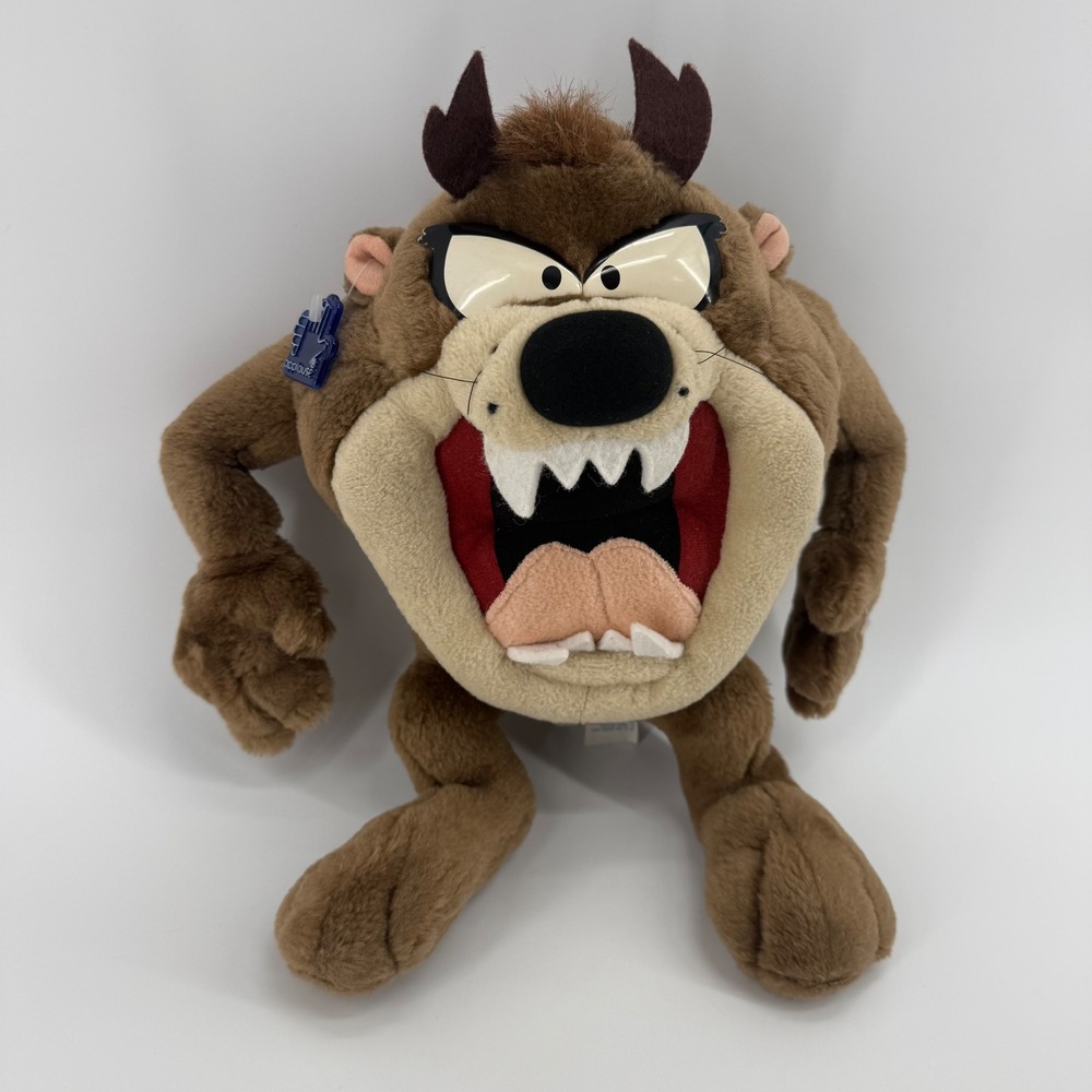 Vintage 1994 Applause Looney Tunes Taz Tasmanian Devil Plush Snarling 12 inch